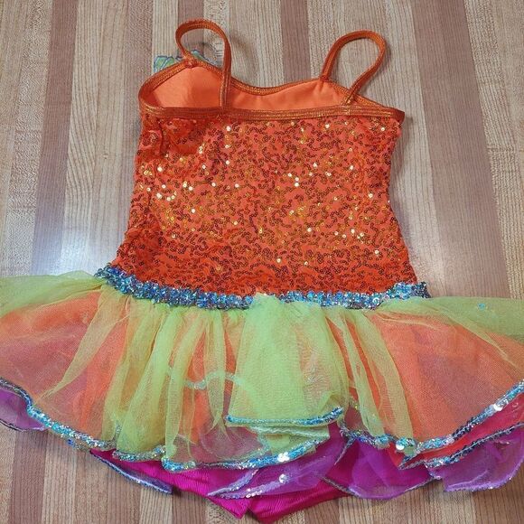 Kids Girls Colorful Dance wear with Sparkle - Picture 7 of 10